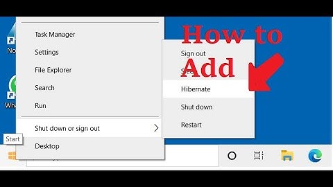 How to Add Hibernate Option in Start Menu (Windows 10)