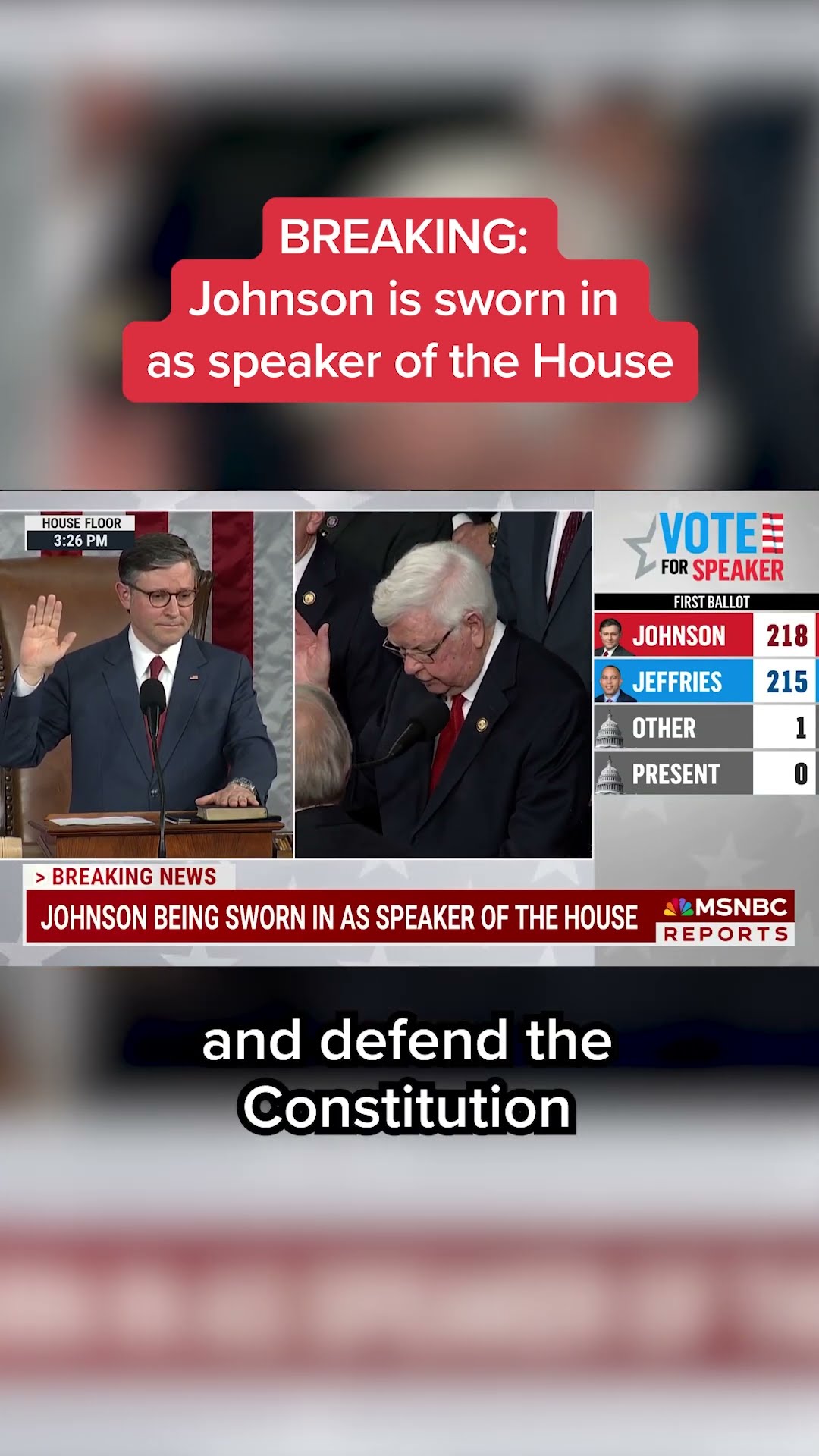 Mike Johnson Sworn in