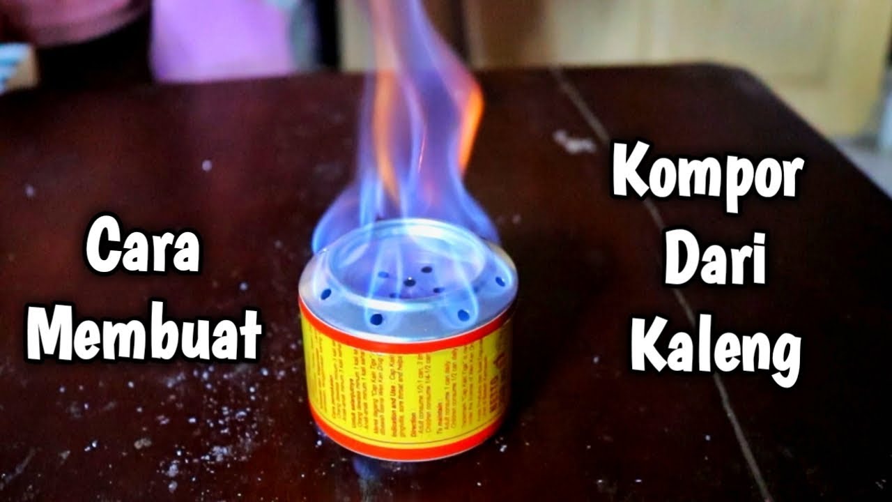 Cara buat  kompor  dari  kaleng minuman how to make a stove 