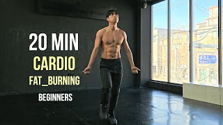 20 Min Fat Burning CARDIO Workout for Beginners (No equipment)