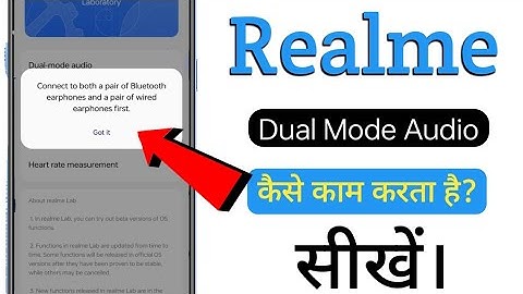 Dual mode audio kaise kaam karta hai | how to work dual mode audio | realme