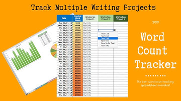 Word Count Tracker Spreadsheet: Tracking Projects (2021 version now available)
