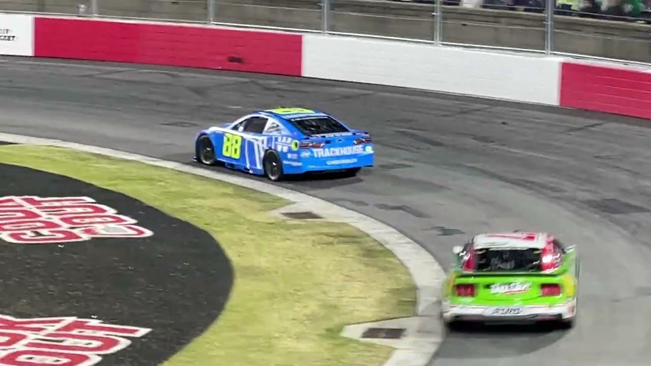 NASCAR Cup Series The Clash Practice Shane Van gisbergen Chris Buscher on Track Bowman Gray Stadium
