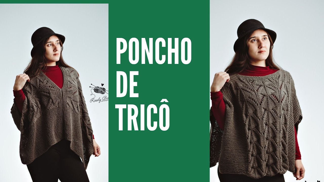 Poncho de tricô super fácil