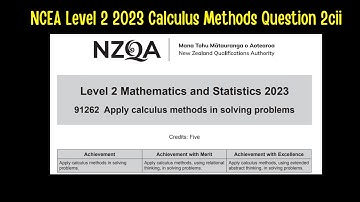 2023 NCEA Level 2 Calculus Methods Question 2cii