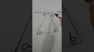 How to show triangle angle sum is 180 degrees using parallel line geometry