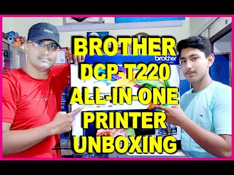 BROTHER DCPT220 INKJET Printer Unboxing & SETUP.