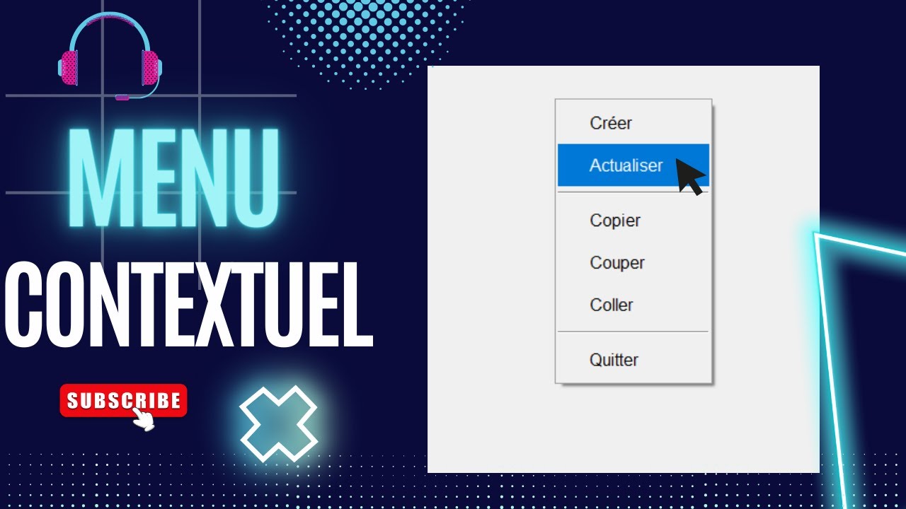 Créer un Menu Contextuel - YouTube