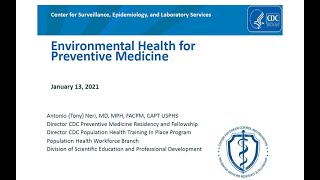 CDC’s PMGR: Environmental Health for Preventive Medicine - Audio Description