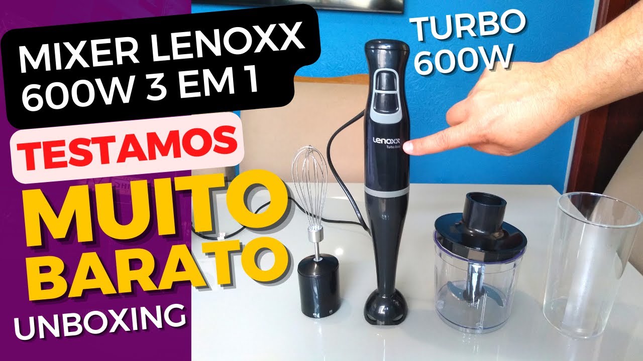 onde comprar Unboxing Mixer Lenoxx 600W 3 em 1 c/ Processador e