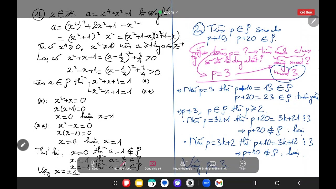 Lớp 9 chuyên: Số nguyên tố, số chính phương.