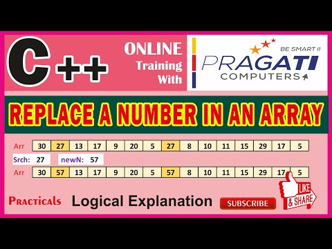 Search and Replace a number in an Array.