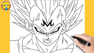 my drawing-majin vegeta(meu desenho-majin vegeta) by NickBF5 on