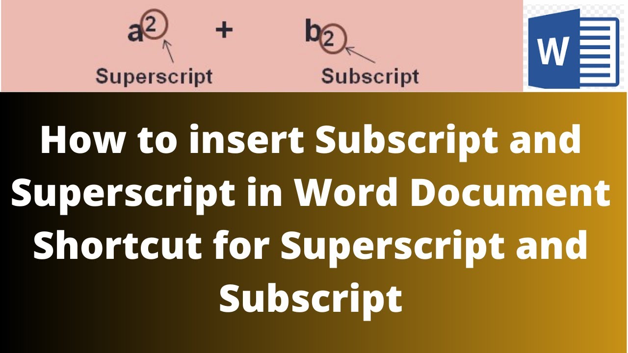Subscript Superscript in Word | Use of Subscript and Superscript in ...