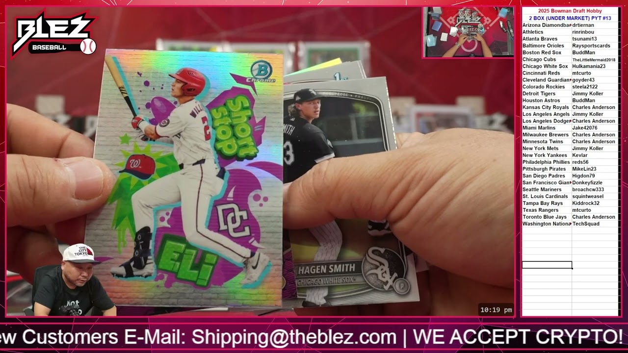 2025 Bowman Draft Hobby 2 BOX BREAK Pick Your Team #13