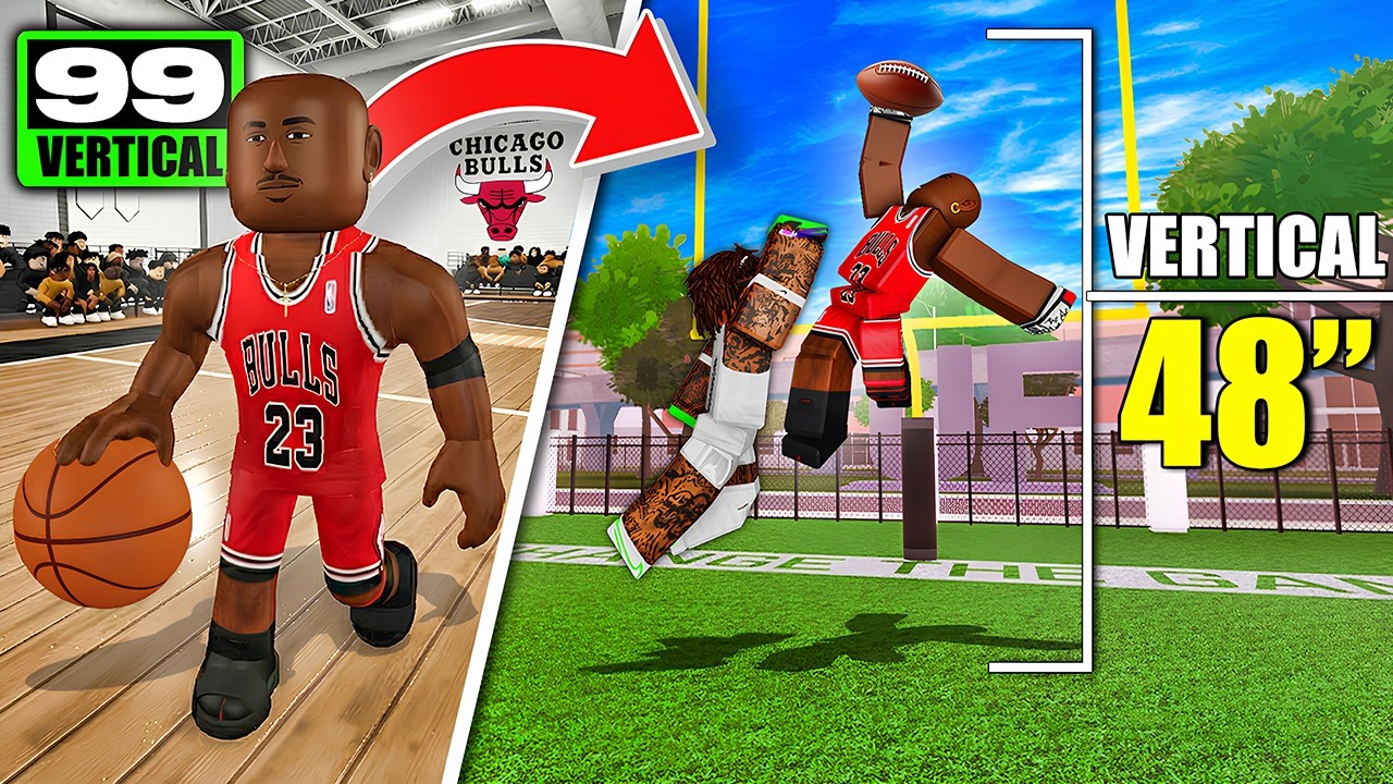When 99 Vertical NBA Players Pull up to NFL Universe Football