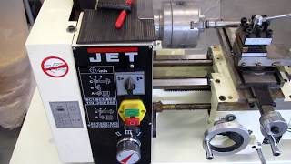 Видео Работа токарного станка (Belt Drive Bench Lathe working) JET BD-920W (автор: HUB tools)