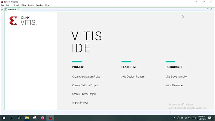 Vitis: Hello world program using MicroBlaze processor on Artix 7 (AC701)