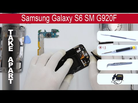 How to disassemble 📱 Samsung Galaxy S6 SM-G920F, Take Apart, Tutorial