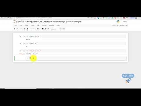 2 Machine Learning in Hindi- Getting Started with Jupyter Notebook and  Python in Hindi | KGP Talkie