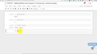 2 Machine Learning in Hindi- Getting Started with Jupyter Notebook and  Python in Hindi | KGP Talkie