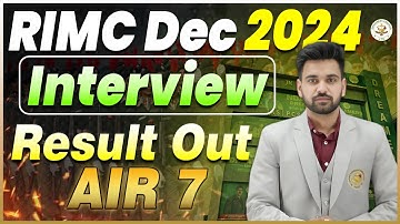 RIMC DEC 2024 FINAL RESULT OUT | RIMC Result out | RIMC June 2025 | #air7 | Anuj Sir #sainikschool