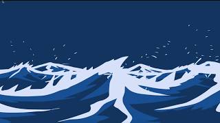 wave sea animation on Adobe Flash CC, (Animasyon vag lanmè sou adobe flash cc)