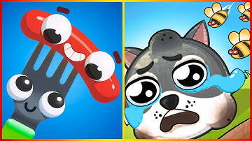 Fork N Sausage VS Save the Dog - All Levels SpeedRun Gameplay ep 1