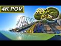 Steel Eel (4K Front Seat POV)- SeaWorld San Antonio, San Antonio, TX