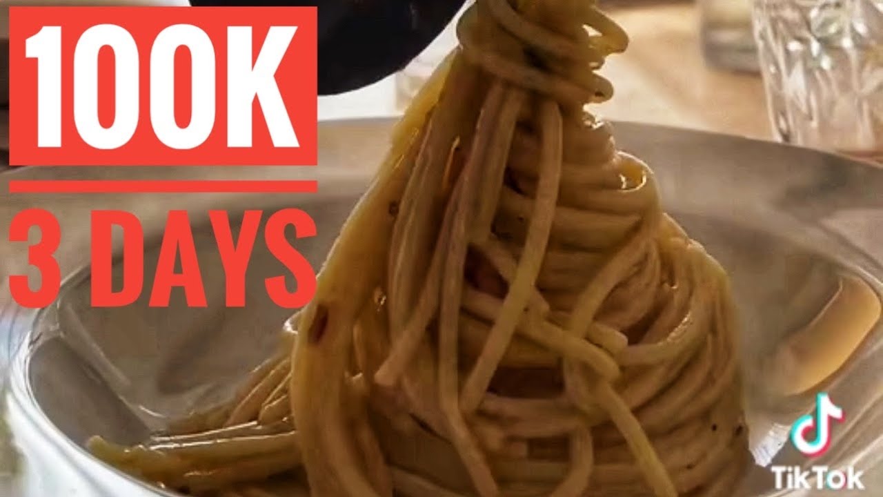 Anchovies Spaghetti with capers and garlic! 100k views in 3 days on TikTok 
