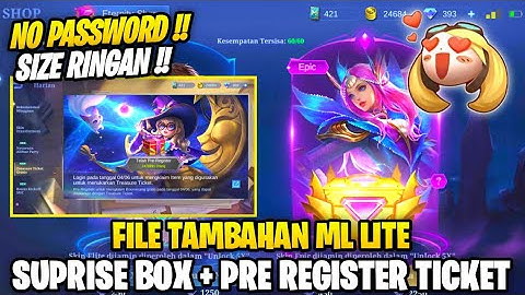 Data Open Event Suprise Box + Treasure Ticket Gratis Terbaru Patch Transformers | File Tambahan Ml