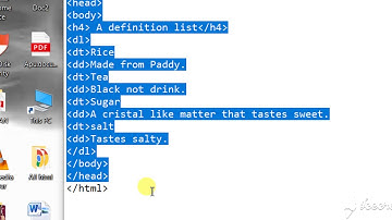 Definition list in html