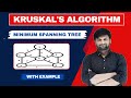 Kruskal Algorithm for Minimum Spanning Tree | MCST |MST|Example | Graph Theory | DAA | Algorithm