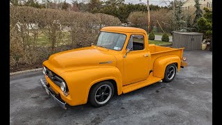 Rare 1955 Mercury 100 Stepside For Sale~FI 4.6L~Grabber Orange~Nicely Restomodded!