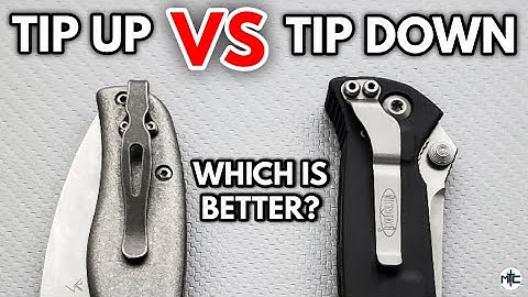 Tip Up VS Tip Down Carry On a Folding Knife - Which Is Better?