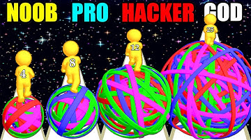 NOOB vs PRO vs HACKER vs GOD Rubber Ball