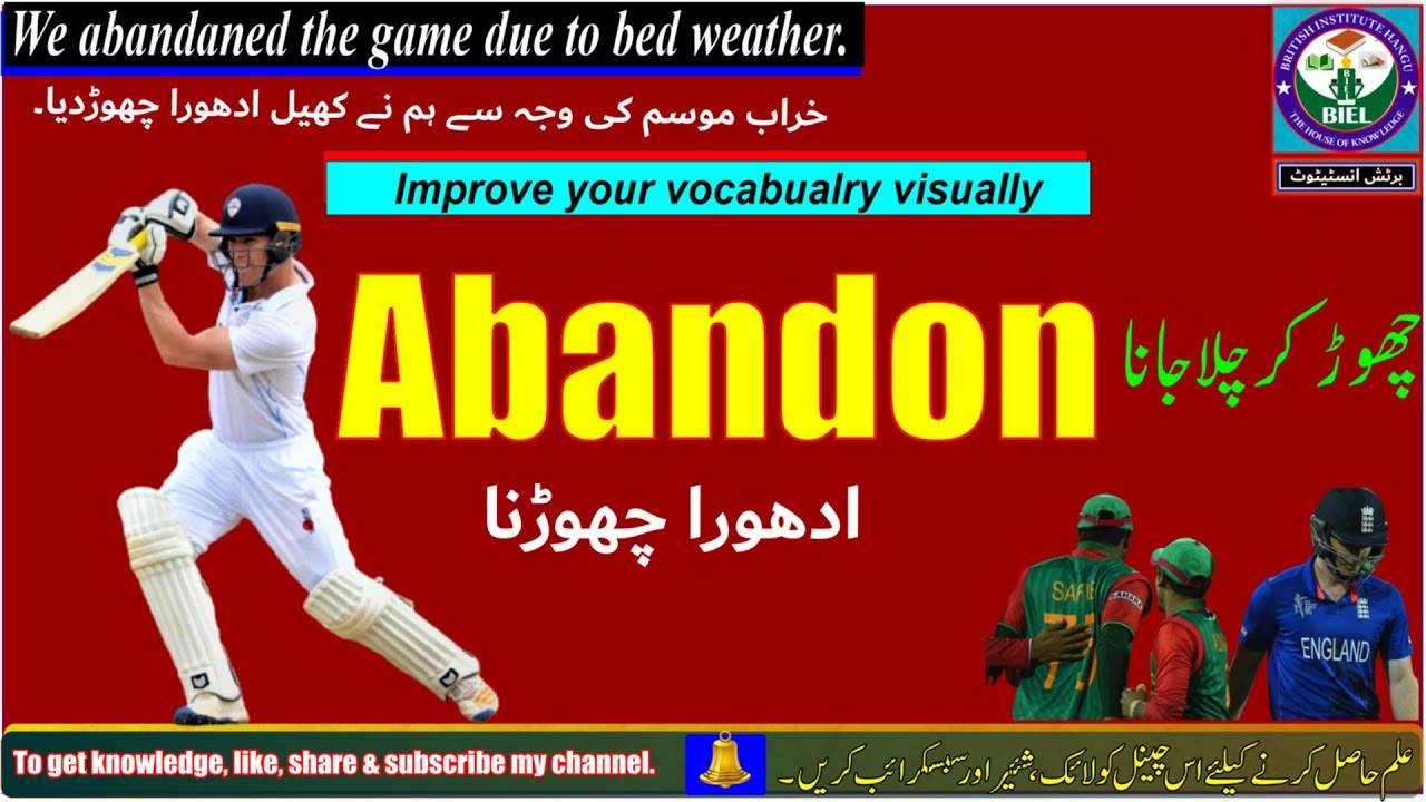  Abandon Pronunciation Meaning And Usage British Institute YouTube