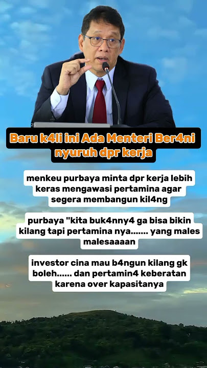 baru kali ini ada menkeu purbaya berani auruh dpr lerja #purbayayudhisadewa #shortviral #fypシ