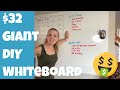 Giant Whiteboard for Wall DIY Cheap! Custom Marker Holder for Home Office & Virtual School