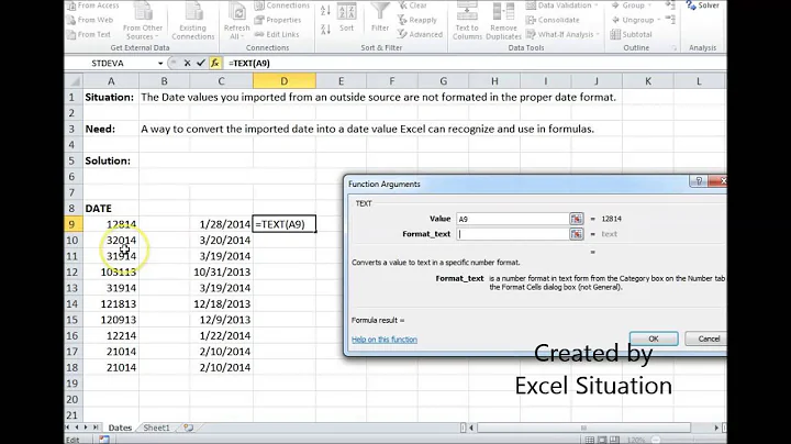 Excel date conversion