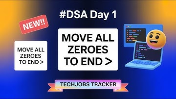 Move All Zeroes to End | GFG 160-Day Challenge Day12 | TechJobs Tracker