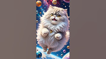 Cosmic Cat Dreams 🌌 | AI Art of Space Cats Like You’ve Never Seen #cats #aiart #aishorts