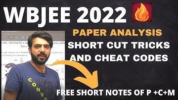 WBJEE 2023 |PAPER ANALYSIS  | SHORT TRICKS AND CHEAT CODES |VIDEO 1 #jadavpur#wbjee2022#wbjee#shorts