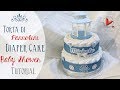 Torta di pannolini - Tutorial - How To Make a Diaper Cake For  Baby Shower