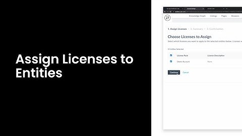 Assign Licenses to Entities