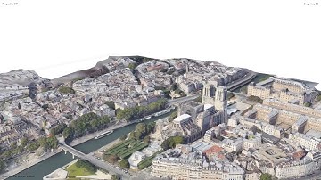 3D Flythrough and Aerial view of Notre Dame De Paris. Created on Nebula Cloud.