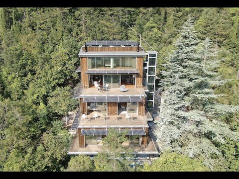La Forestale, a Luxury Ecolodge by Drone - Gola del Furlo - YouTube