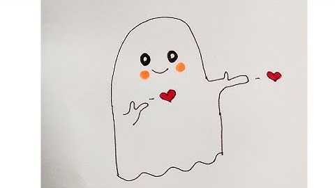 How to Draw Cute Cartoon Ghost👻 | Ghost Drawing Tutorial | Halloween Art