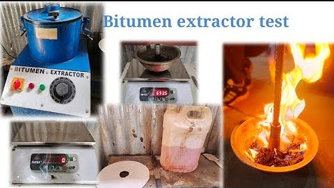 Bitumen extractor test