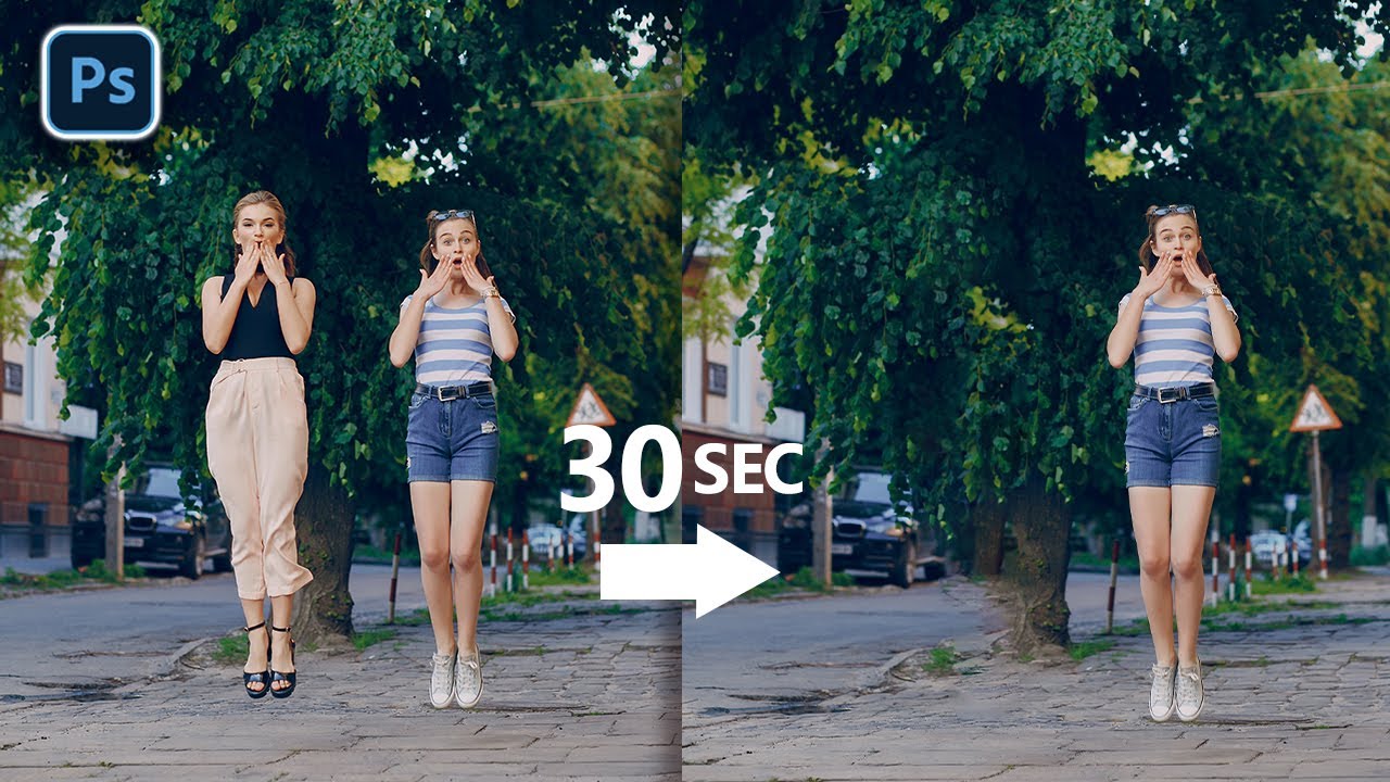 How to Remove People from photo in 30 Second with Adobe Photoshop 